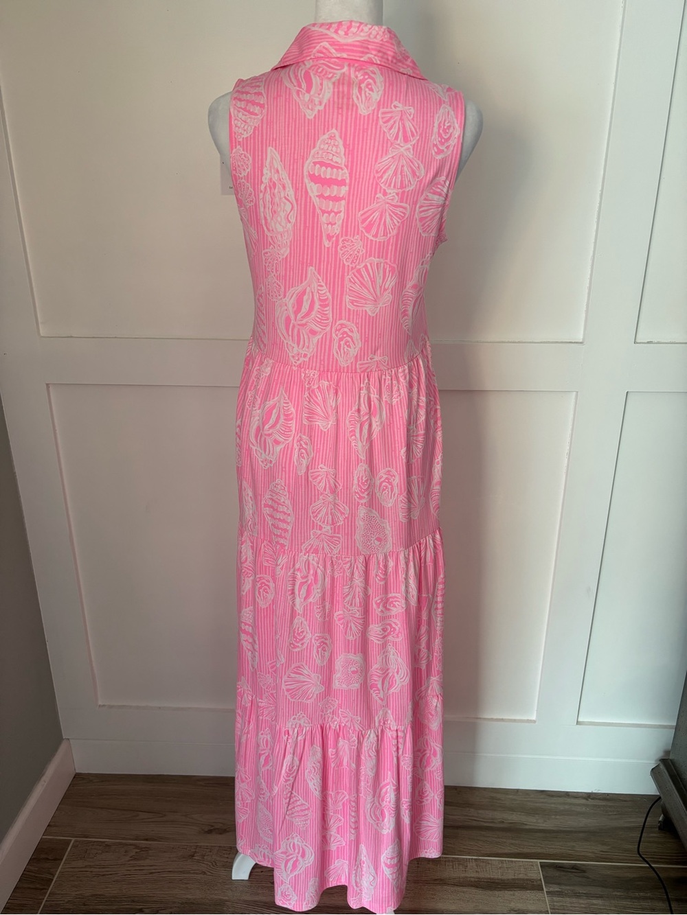 Lilly Pulitzer Riegan Sleeveless Maxi Dress XXS in ROUSSEAU PINK COOL AS SHELL - Picture 3 of 6